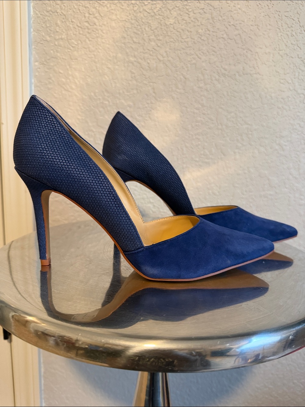 Vince Camuto Navy Pointed-Toe Stiletto Pumps